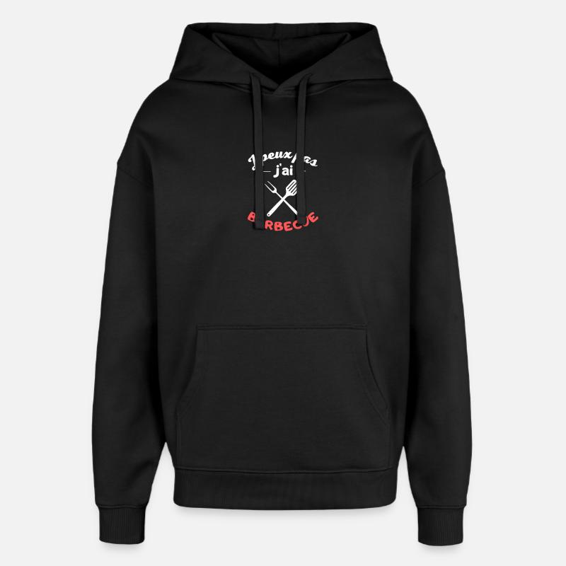 J'peux pas j'ai Barbecue - Sweat à capuche unisexe Stanley/Stella Oversized - noir