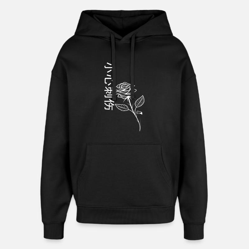 Rose prudence Épineux - Sweat à capuche unisexe Stanley/Stella Oversized - noir