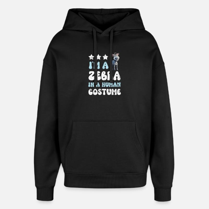 Zebra - Oversized Unisex Hoodie von Stanley/Stella - Schwarz