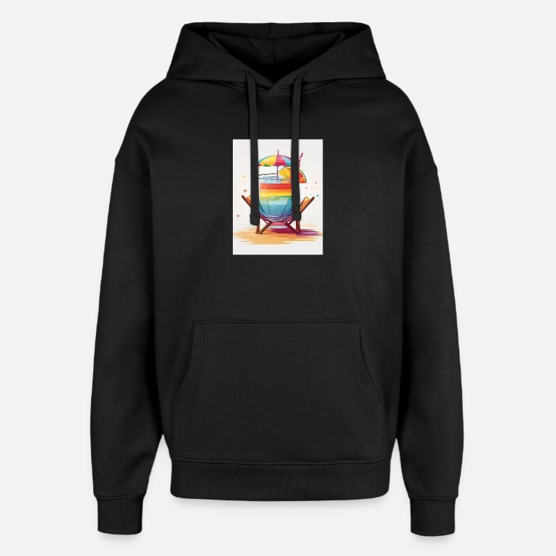 Regenbogen-Cocktail - Oversized Unisex Hoodie von Stanley/Stella - Schwarz