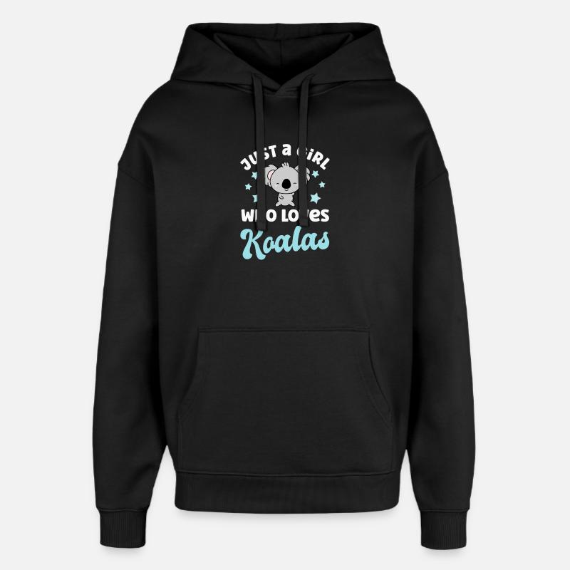 Koala Koala Ours - Sweat à capuche unisexe Stanley/Stella Oversized - noir