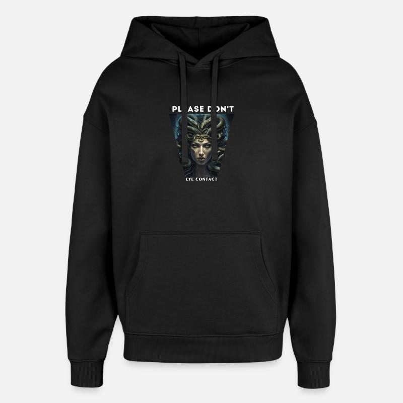 Medusa Contact visuel - Sweat à capuche unisexe Stanley/Stella Oversized - noir