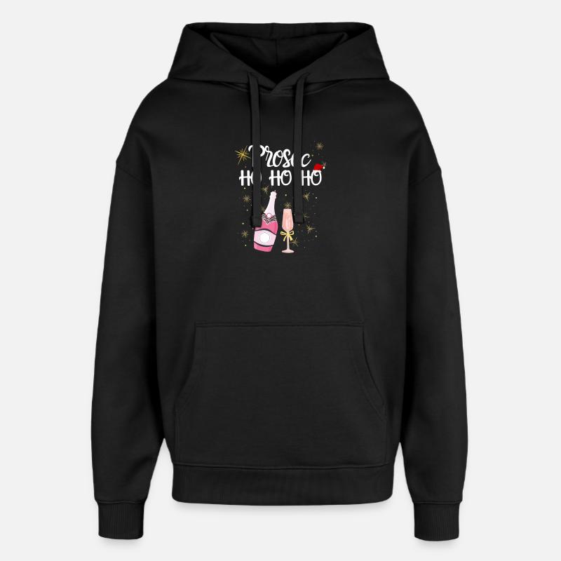 Weihnachten Prosecco - Oversized Unisex Hoodie von Stanley/Stella - Schwarz