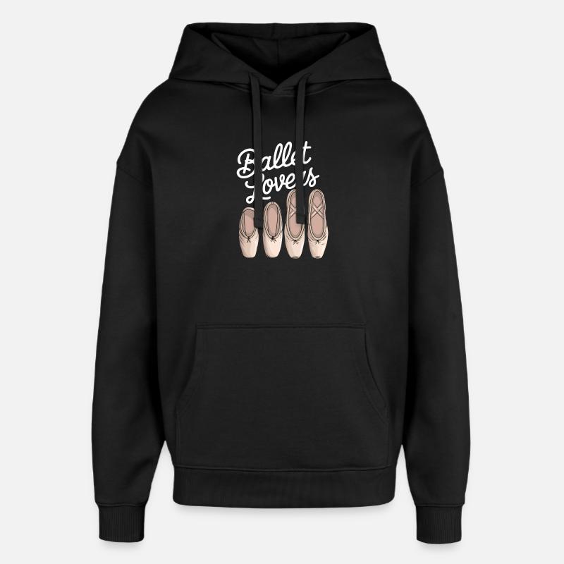 Ballet Lovers Five Slippers - Oversized Unisex Hoodie by Stanley/Stella - black