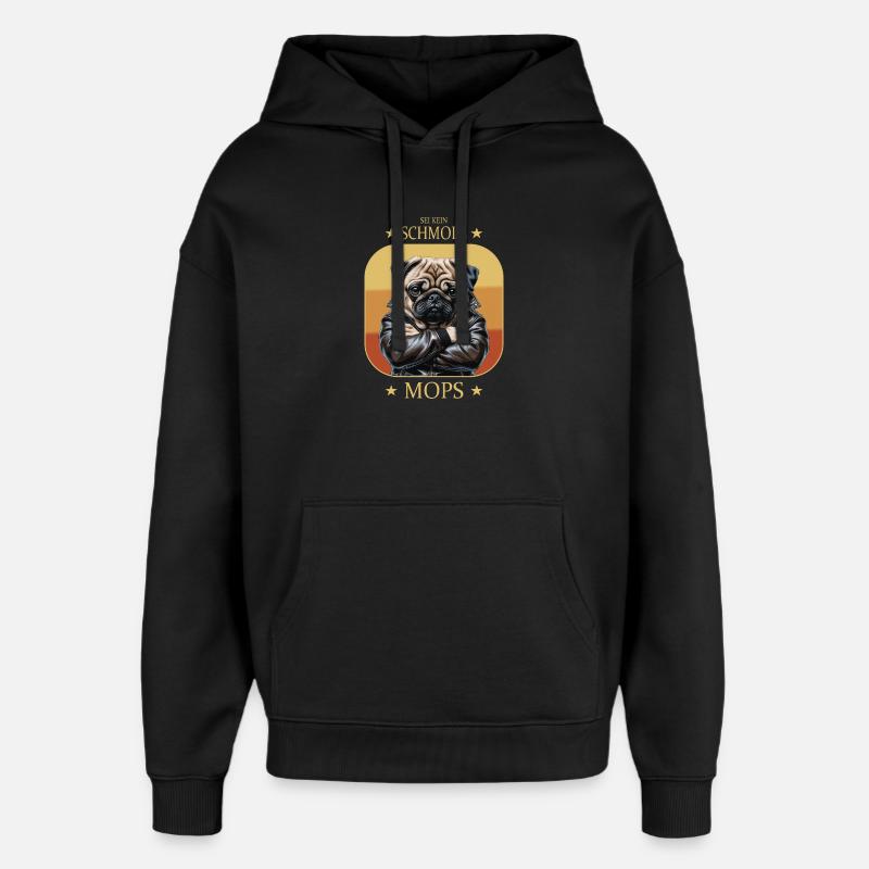 Carlin boudeur - Sweat à capuche unisexe Stanley/Stella Oversized - noir