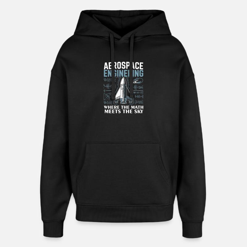 Aerospace Engineering Math Humor Design - Sweat à capuche unisexe Stanley/Stella Oversized - noir