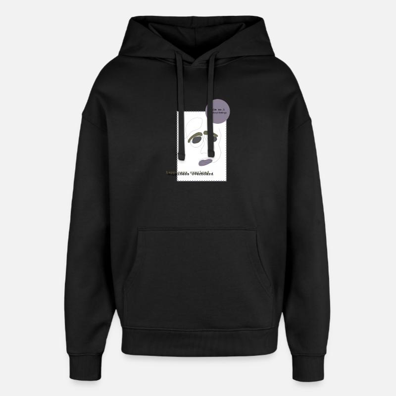 talk about feelings 1 - Oversized Unisex Hoodie by Stanley/Stella - black