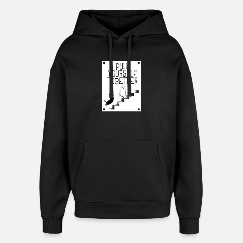 Pull yourself together - Oversized Unisex Hoodie by Stanley/Stella - black