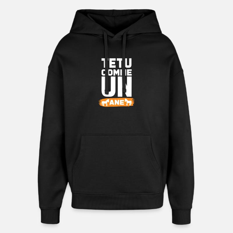 TEXT WIE EIN ESEL - Oversized Unisex Hoodie von Stanley/Stella - Schwarz