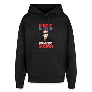 Rizz Christmas Sigma Santa Santa Claus Gen Z - Oversized Unisex Hoodie by Stanley/Stella - black - Front - AI Model Female 172 light (172cm) & AI Model Male 185 light (185cm)