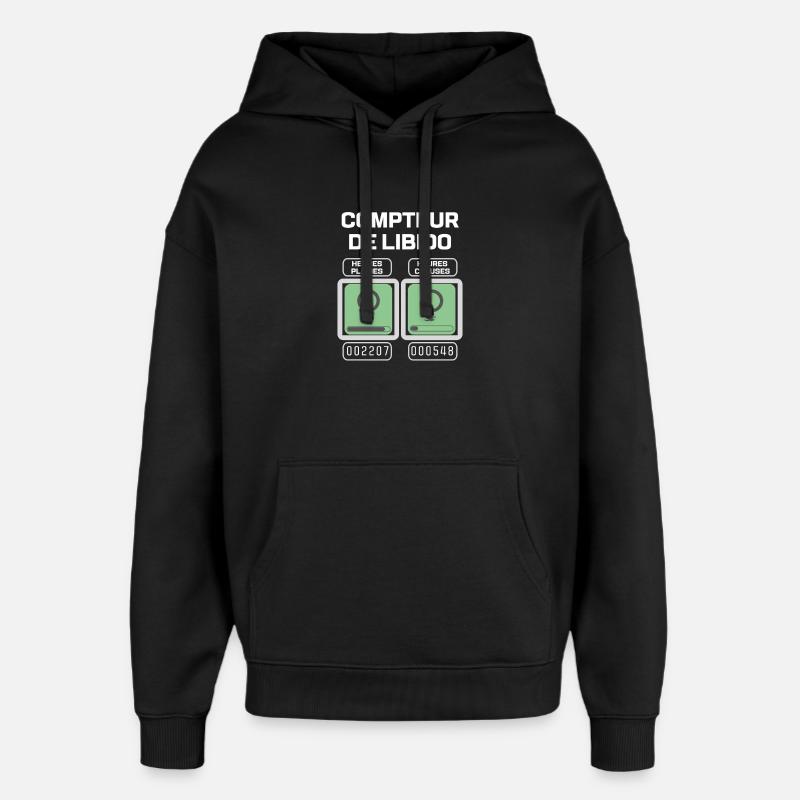 Compteur de libido féminine - Sweat à capuche unisexe Stanley/Stella Oversized - noir