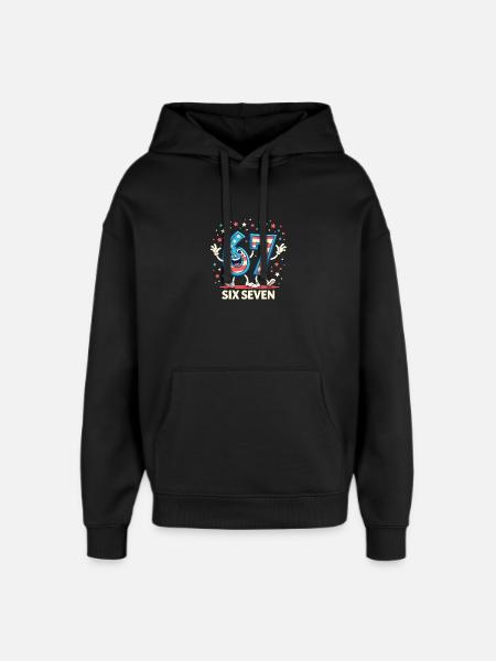 US Flag 67 Memes Six Seven - Sweat à capuche unisexe Stanley/Stella Oversized - noir