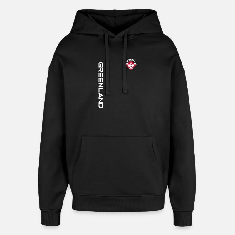 GRÖNLAND DÄNEMARK | SEIT 1814 - Oversized Unisex Hoodie von Stanley/Stella - Schwarz
