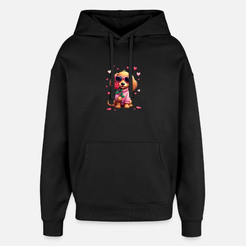 Dackel teckel teckel tekel - Sweat à capuche unisexe Stanley/Stella Oversized - noir