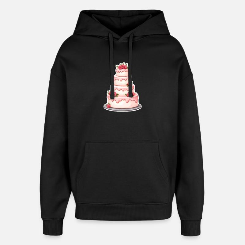 Mariage en gâteau - Sweat à capuche unisexe Stanley/Stella Oversized - noir