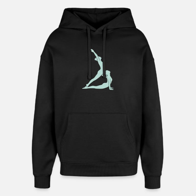 Yoga Silhouette - Sweat à capuche unisexe Stanley/Stella Oversized - noir