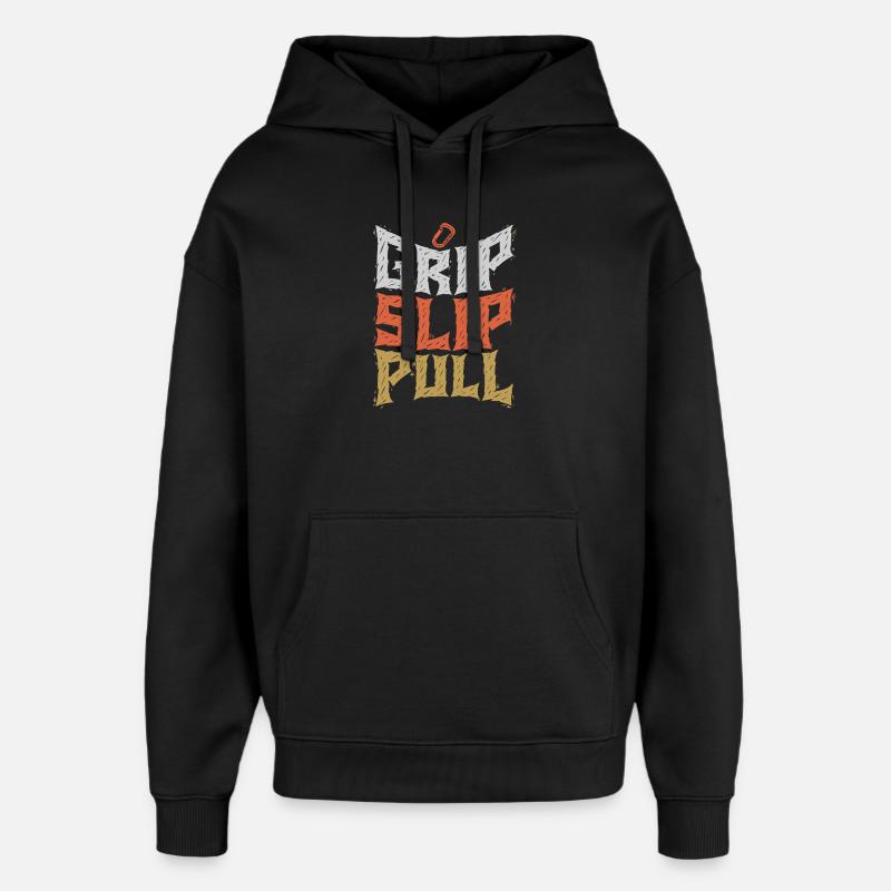 Grip Slip Pull Graphic Tee - Oversized Unisex Hoodie by Stanley/Stella - black