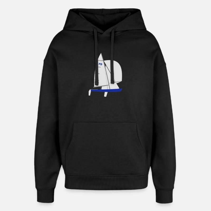 Hollandais volant - Sweat à capuche unisexe Stanley/Stella Oversized - noir