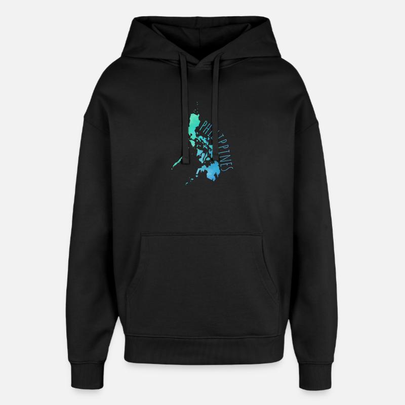 Philippines - Oversized Unisex Hoodie von Stanley/Stella - Schwarz