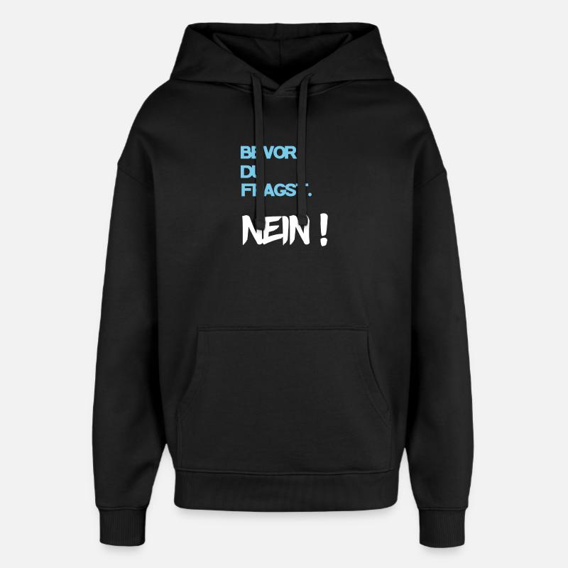 Un modo di dire - Stanley/Stella Oversized Felpa con cappuccio unisex - nero
