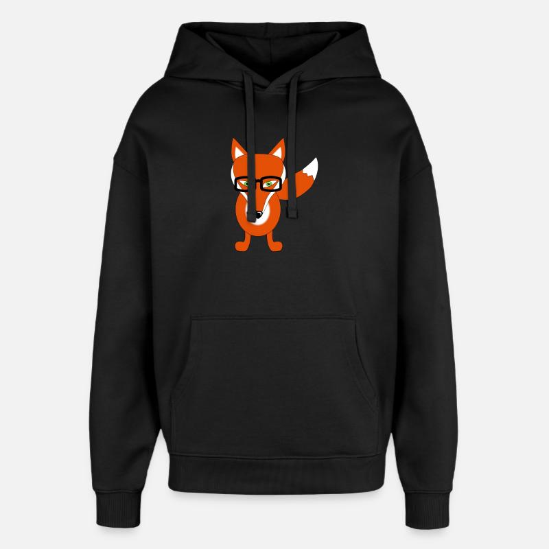 renard - Sweat à capuche unisexe Stanley/Stella Oversized - noir