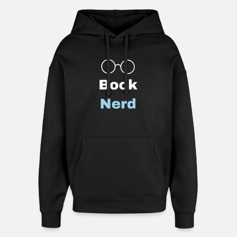 Buch-Nerd - Oversized Unisex Hoodie von Stanley/Stella - Schwarz