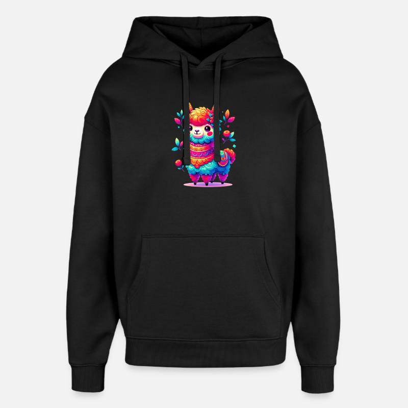 Alpaga - Sweat à capuche unisexe Stanley/Stella Oversized - noir