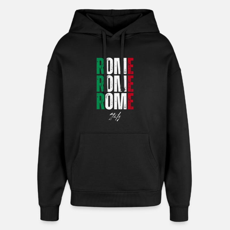 Rome Italie, j’adore Rome - Sweat à capuche unisexe Stanley/Stella Oversized - noir