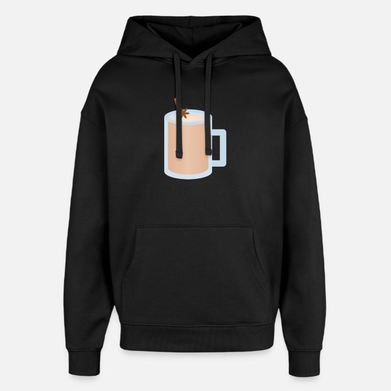 Illustration de tasse Chai Latte - Sweat à capuche unisexe Stanley/Stella Oversized - noir