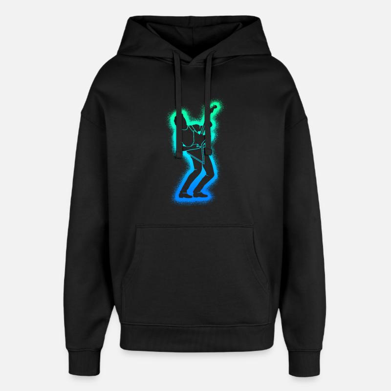 Guitariste Guitariste Enfants Guitare Hommes - Sweat à capuche unisexe Stanley/Stella Oversized - noir
