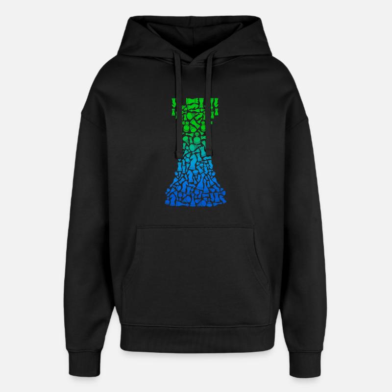 Jeu d’échecs Pièces d’échecs Joueur d’échecs - Sweat à capuche unisexe Stanley/Stella Oversized - noir