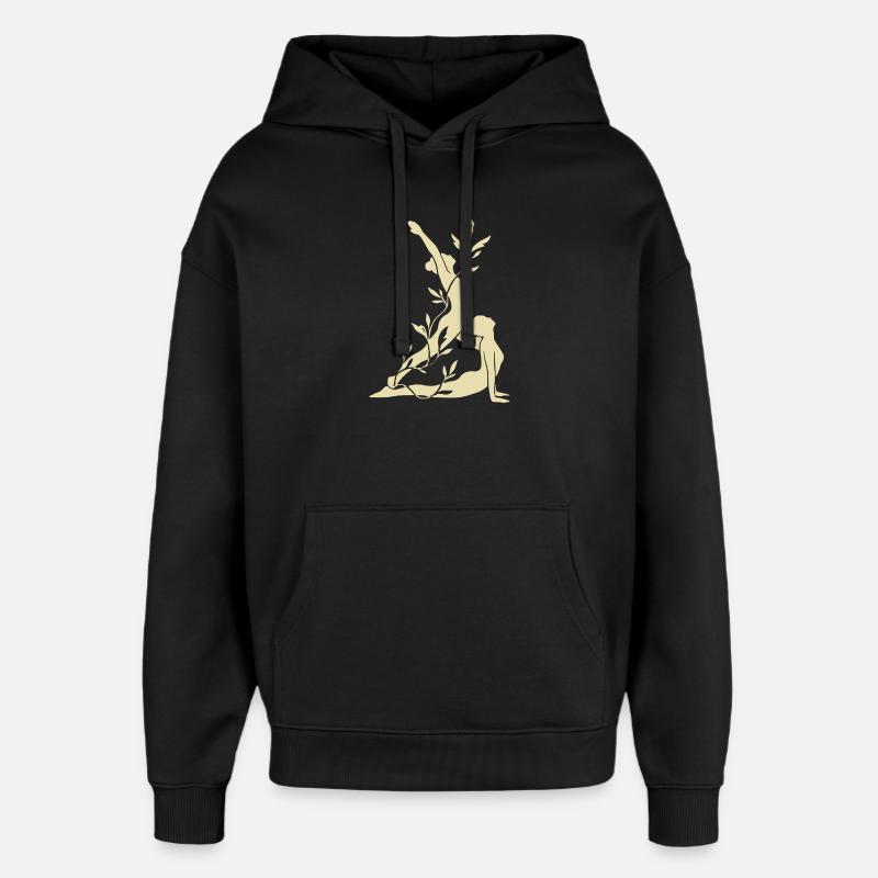 Yoga - Salutation au Soleil - Sweat à capuche unisexe Stanley/Stella Oversized - noir