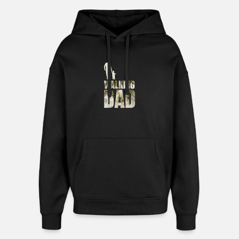 The walking dad  - Sweat à capuche unisexe Stanley/Stella Oversized - noir