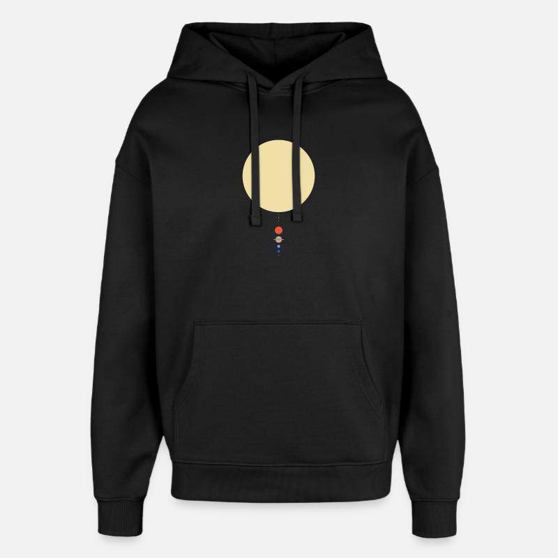 Minimales Sonnensystem - Oversized Unisex Hoodie von Stanley/Stella - Schwarz