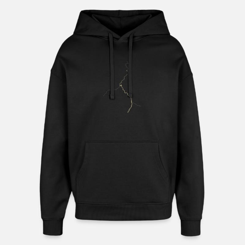 Veines dorées sur noir - Sweat à capuche unisexe Stanley/Stella Oversized - noir