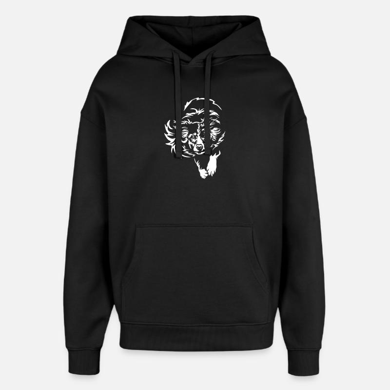 Australian Shepherd "Black Edition" - Oversized Unisex Hoodie by Stanley/Stella - black