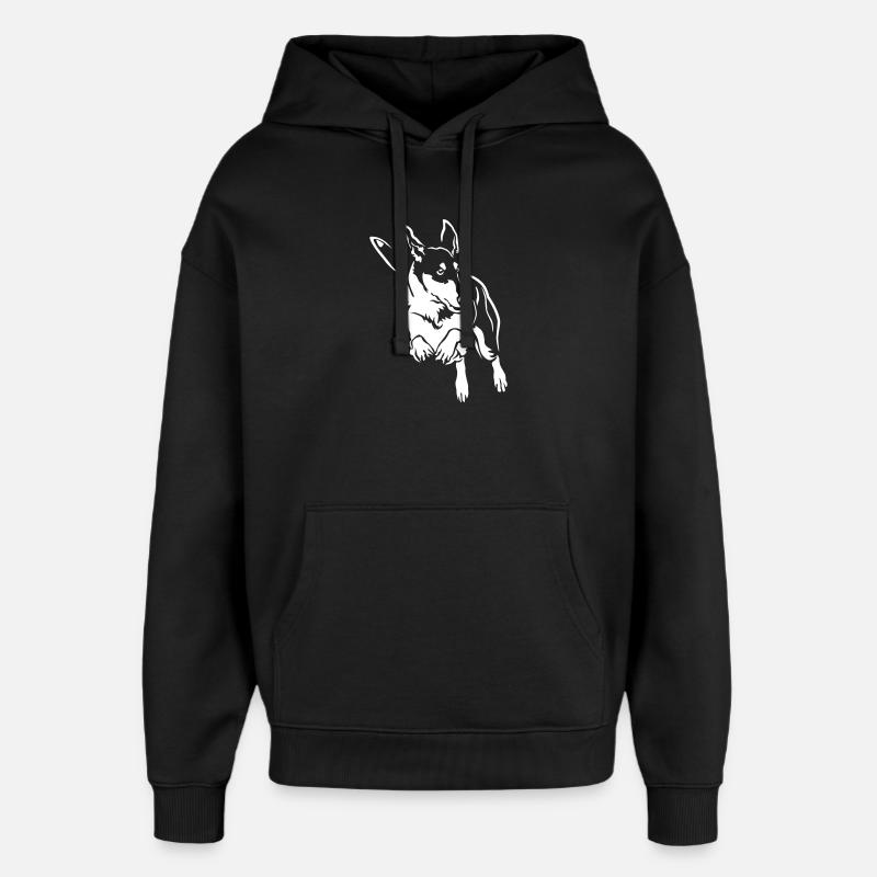 Collie « Black Edition » - Sweat à capuche unisexe Stanley/Stella Oversized - noir