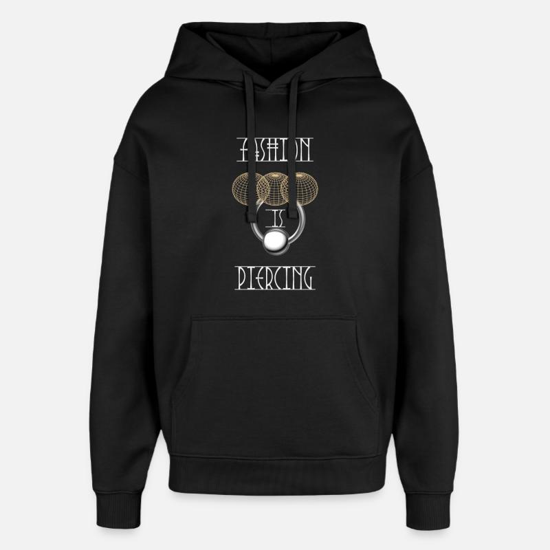 La mode est perçante - Sweat à capuche unisexe Stanley/Stella Oversized - noir