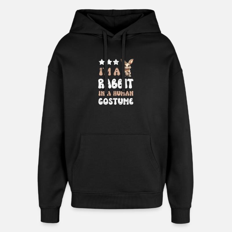 Rabbit Rabbit - Oversized Unisex Hoodie by Stanley/Stella - black