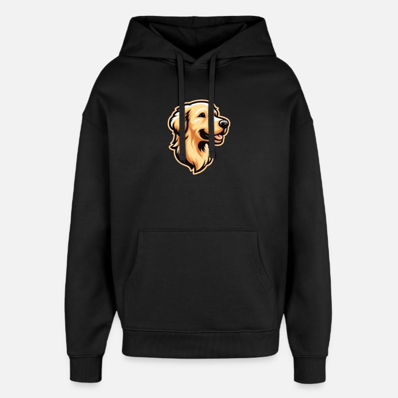 Bande dessinée Golden Retriever - Sweat à capuche unisexe Stanley/Stella Oversized - noir