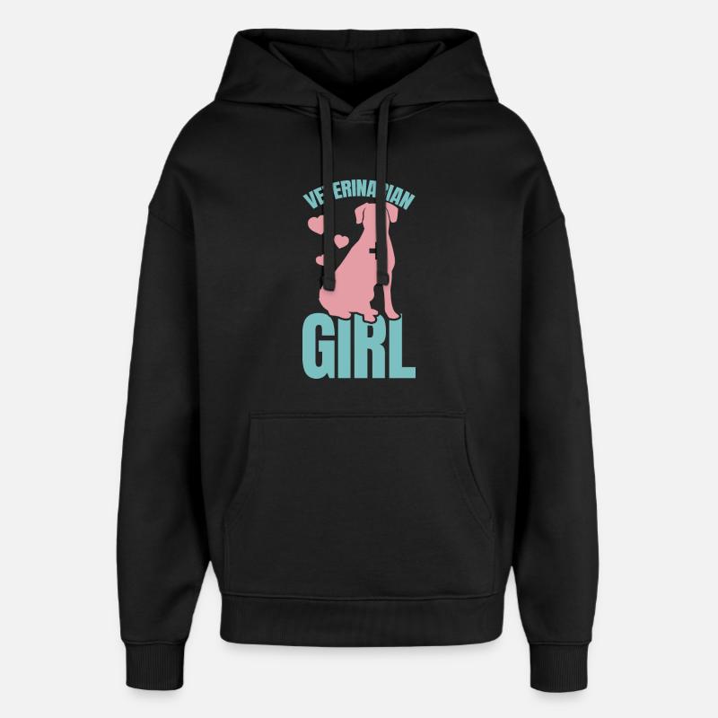 Vétérinaire - Sweat à capuche unisexe Stanley/Stella Oversized - noir