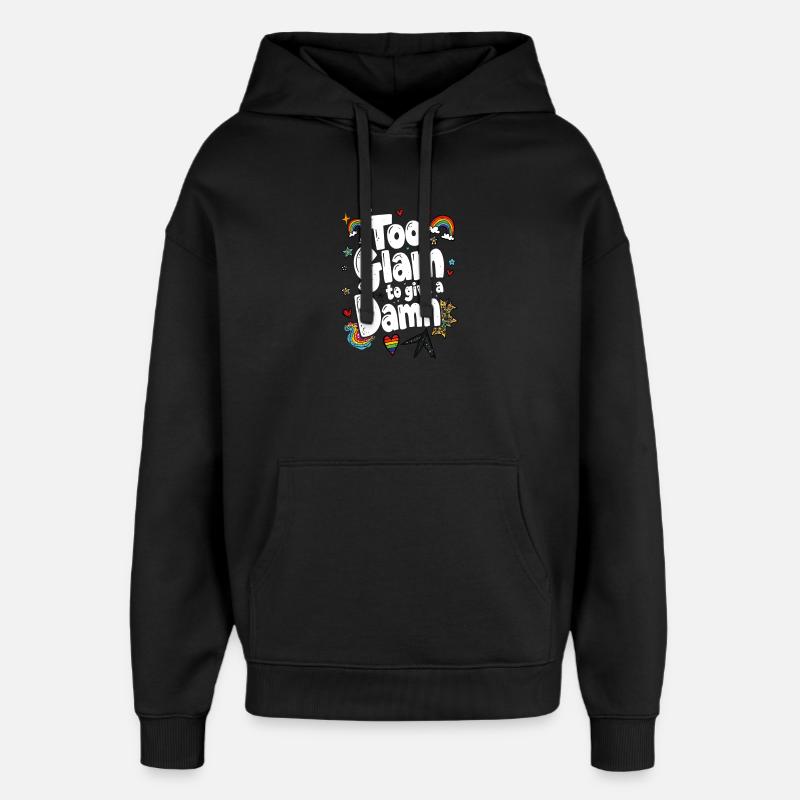 TROP GLAMOUR POUR S’EN SOUCIER - Sweat à capuche unisexe Stanley/Stella Oversized - noir