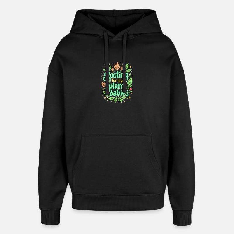 ENRACINEMENT DE MES BÉBÉS PLANTES - Sweat à capuche unisexe Stanley/Stella Oversized - noir