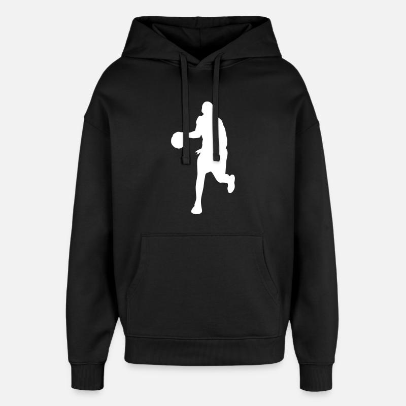 Mouvements de streetball - Sweat à capuche unisexe Stanley/Stella Oversized - noir