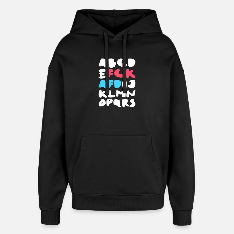FCK AFD | Political Statement Design - Oversized Unisex Hoodie by Stanley/Stella - black