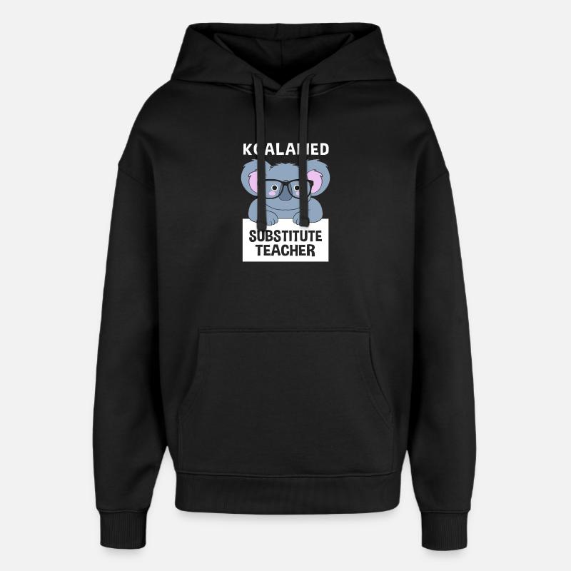 Professeur remplaçant Professeur remplaçant - Sweat à capuche unisexe Stanley/Stella Oversized - noir