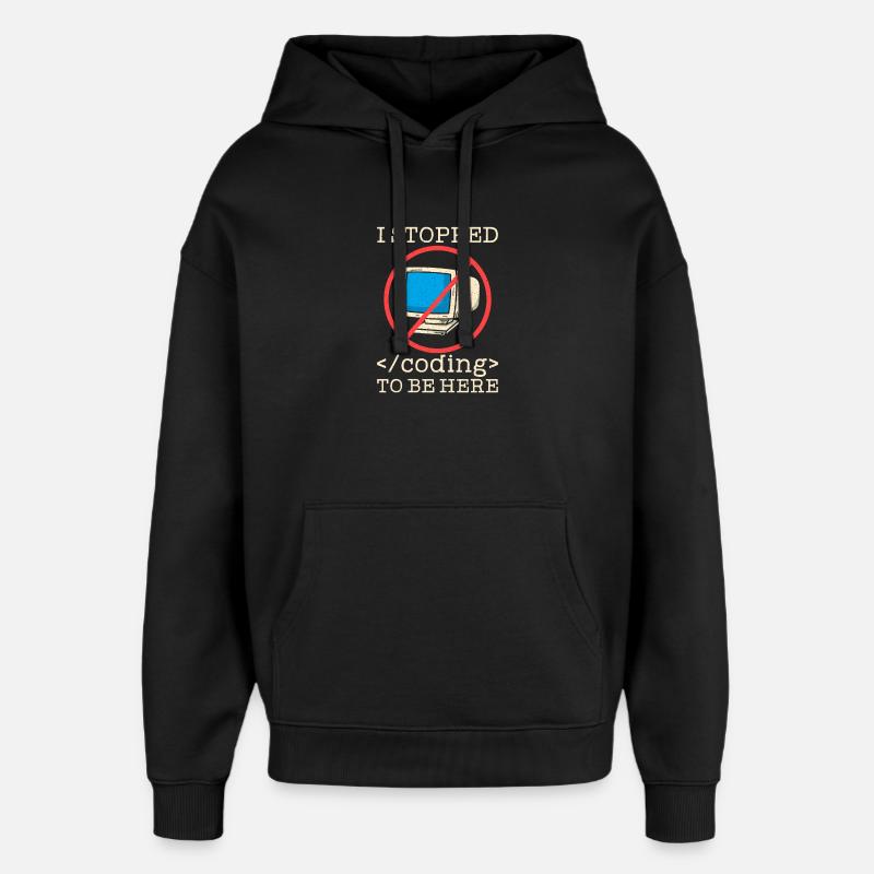 Coding witziger Spruch Prgrammierer - Oversized Unisex Hoodie von Stanley/Stella - Schwarz