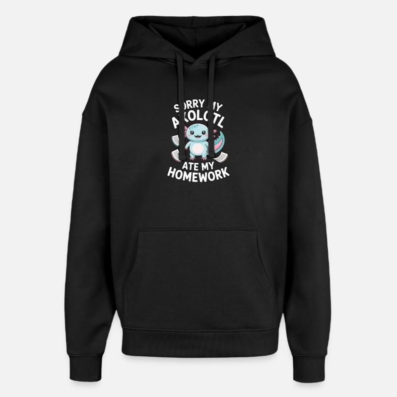 Braquage de devoirs d’Axolotl - Sweat à capuche unisexe Stanley/Stella Oversized - noir
