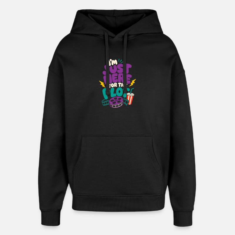Just Here For The Plot - Oversized Unisex Hoodie von Stanley/Stella - Schwarz