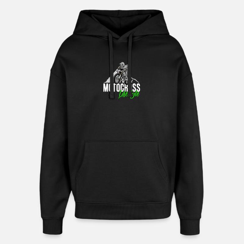 Motocross Lifestyle - Sweat à capuche unisexe Stanley/Stella Oversized - noir